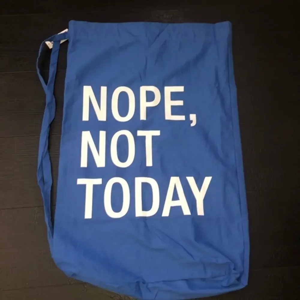 College Dorm Dirty Laundry Tote Bag Royal Blue White‎ New